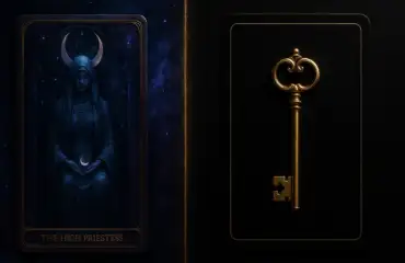 Сравнение карт Таро и оракула Ленорман, показывающее разницу в стиле и символизме.