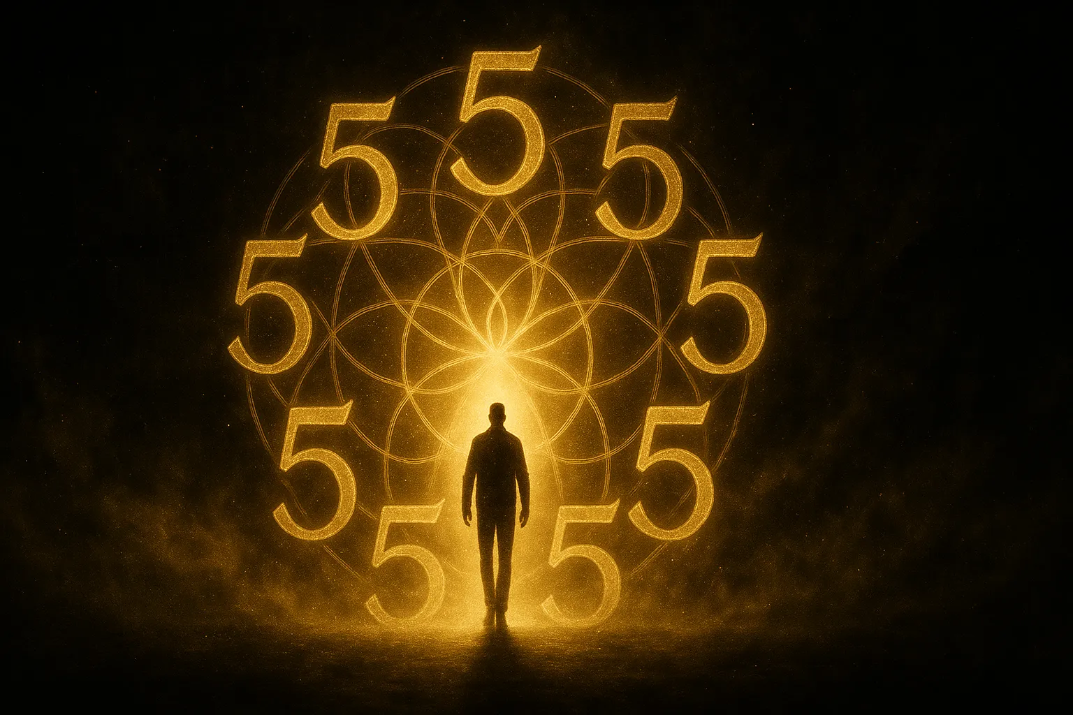 Увидели 555? Приготовьтесь! Вселенная готовит для вас большие перемены 2 Человек проходит через мистический портал из чисел 555 к новой жизни