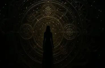 Семь главных законов магии, управляющие Вселенной, в виде космического механизма.