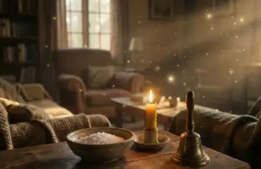 Инструменты для энергетической чистки дома: соль, свеча, колокольчик