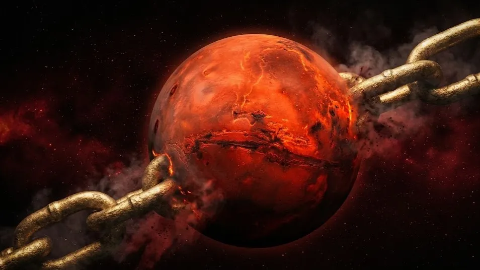 Ретроградные Планеты: Полный Гид по Космическим Паузам и Кармическим Урокам 3 Сатурн в виде песочных часов, символ кармы и времени