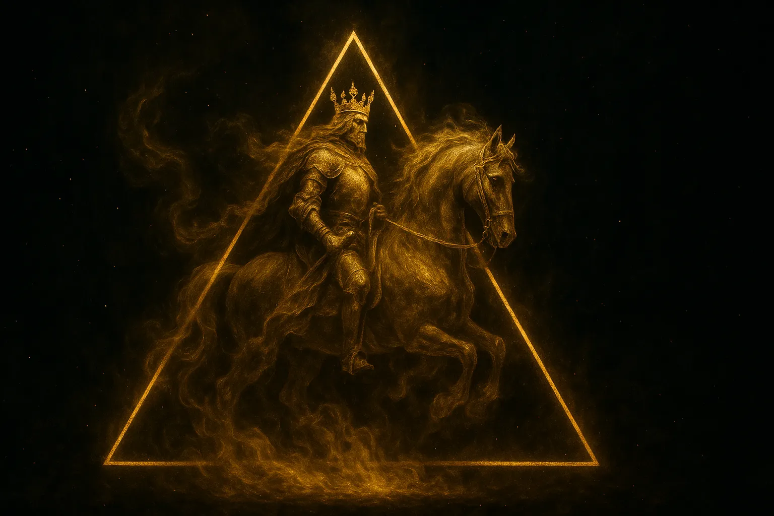 Дух Гоетии, например, в образе рыцаря, появляется в магическом треугольнике.