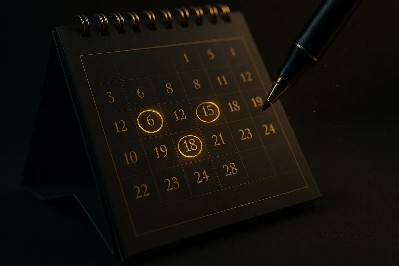  Выбор денежных дат в календаре.