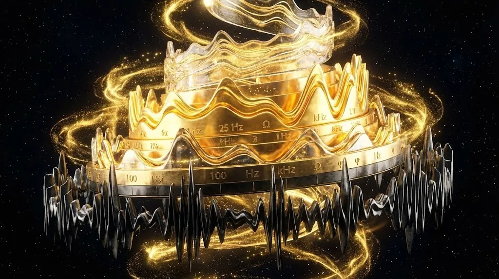 Закон Притяжения: Научный и эзотерический взгляд на создание реальности 3 Графическое изображение трансформации низких вибраций в высокие золотые частоты.