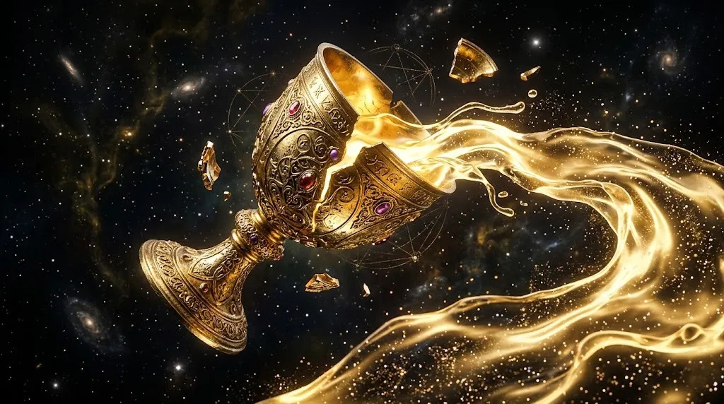 Кармические долги в дате рождения: полное руководство по расчету и компенсаторике 2 Разбитая золотая чаша в космосе