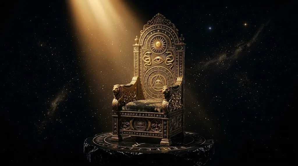 Кармические долги в дате рождения: полное руководство по расчету и компенсаторике 7 Одинокий золотой трон в темноте