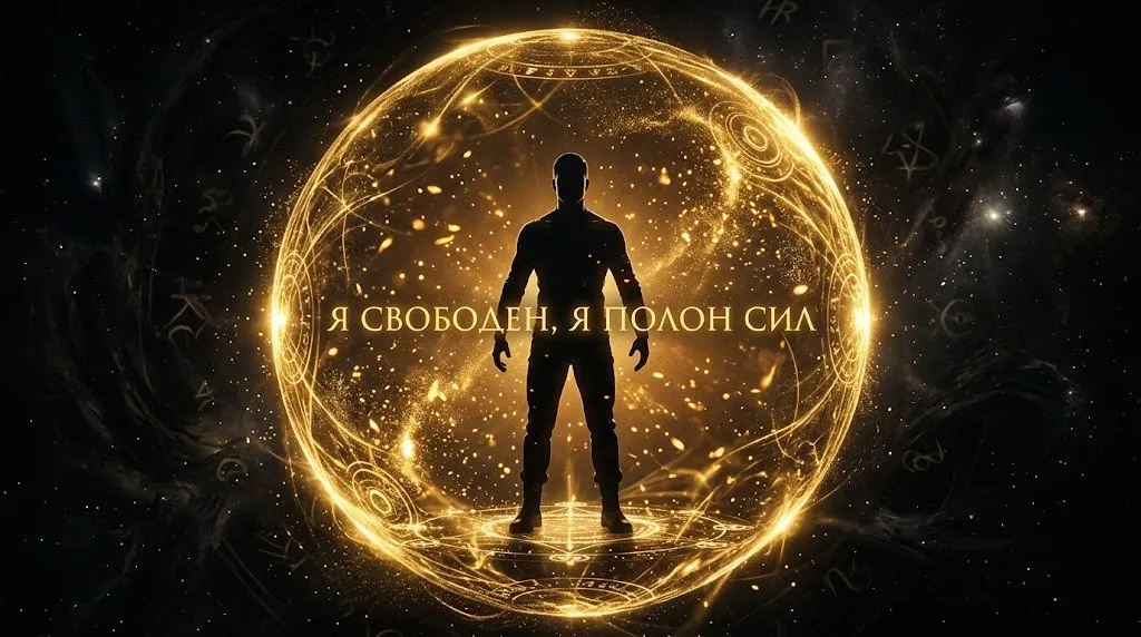 Защитный кокон и наполнение аурой энергией после чистки.