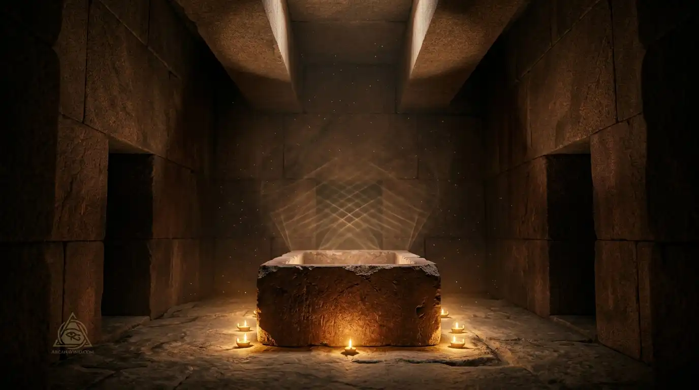 Sacred Mysteries & Ancient Gnosis: The Lost Wisdom of Pre-Flood Civilizations 4 King's Chamber in the Great Pyramid with granite coffer and acoustic cymatic resonance